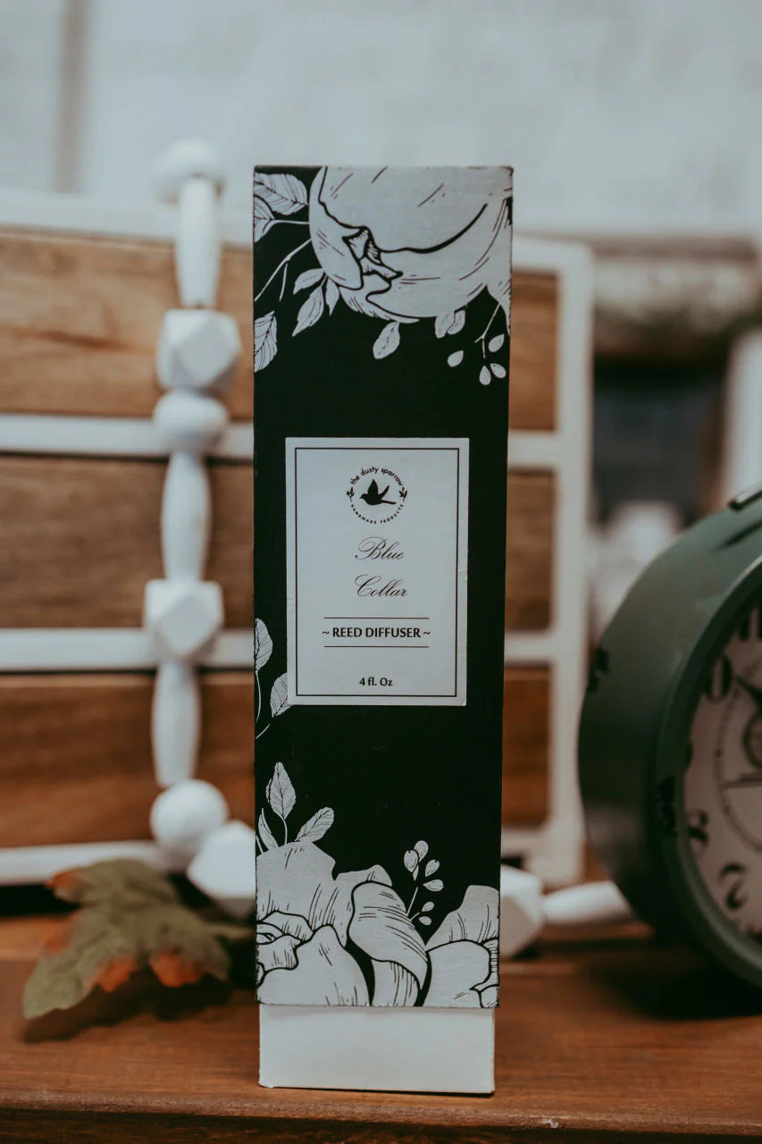 The Dusty Sparrow Reed Diffuser Blue Collar