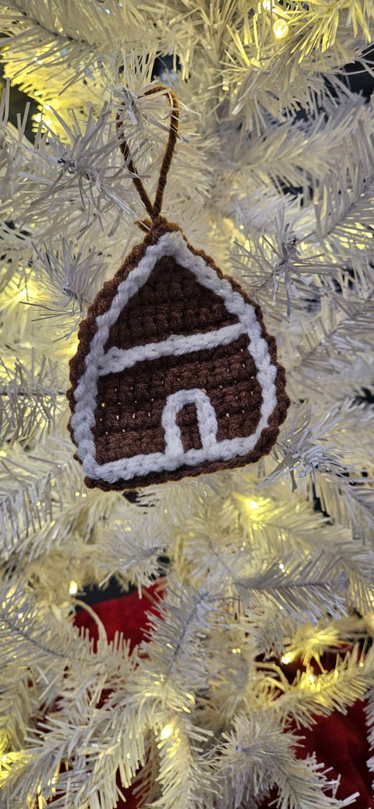 Crochet Ginger Bread House Ornament