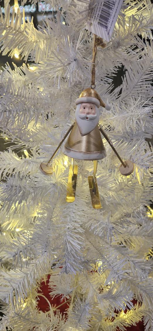 Skiing Gold Santa