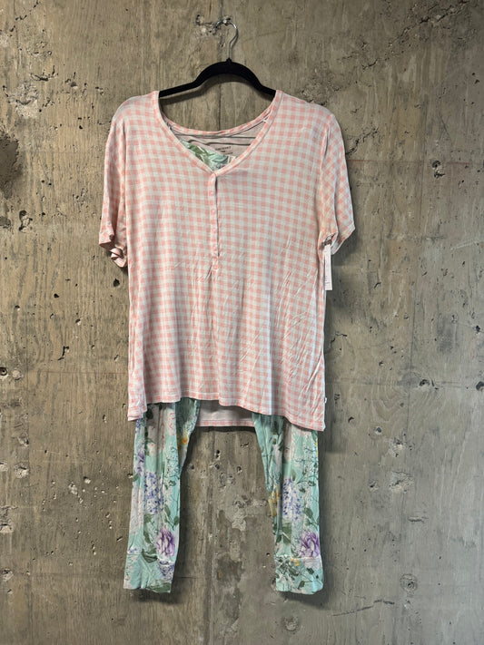 Posh Peanut Pink and Floral Pyjamas Large