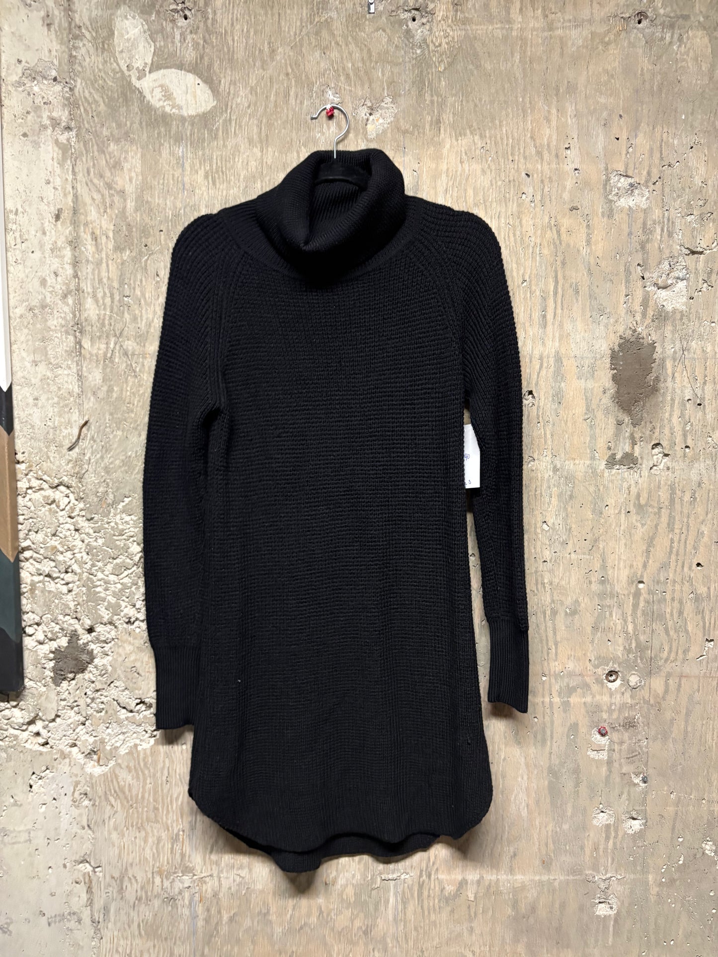 Wilfred Knit Turtleneck Dress Black - Size Small