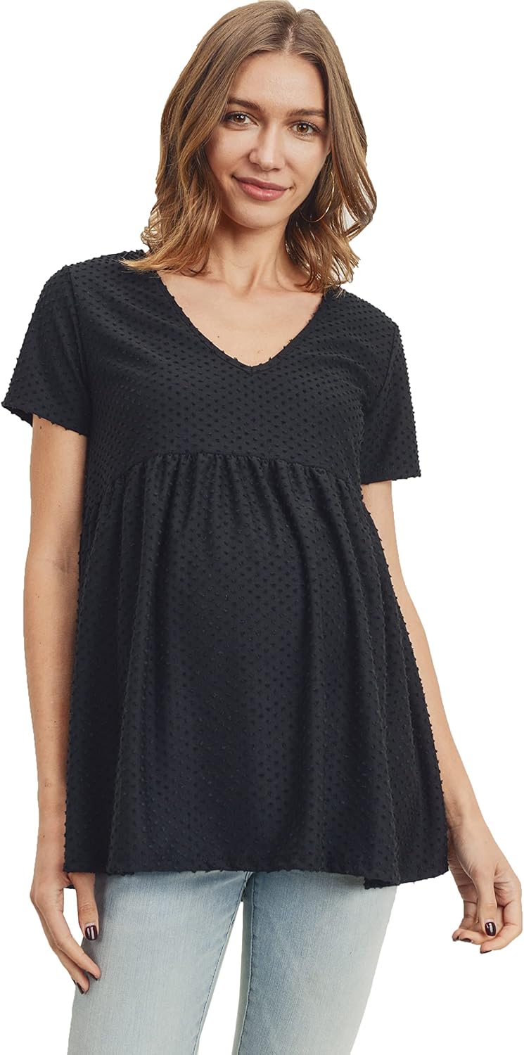 Hello Miz Maternity Top Black - Size Large NWT