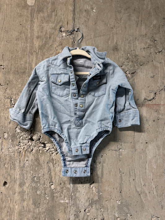 Wrangler Denim Diaper Shirt 0/3 Month