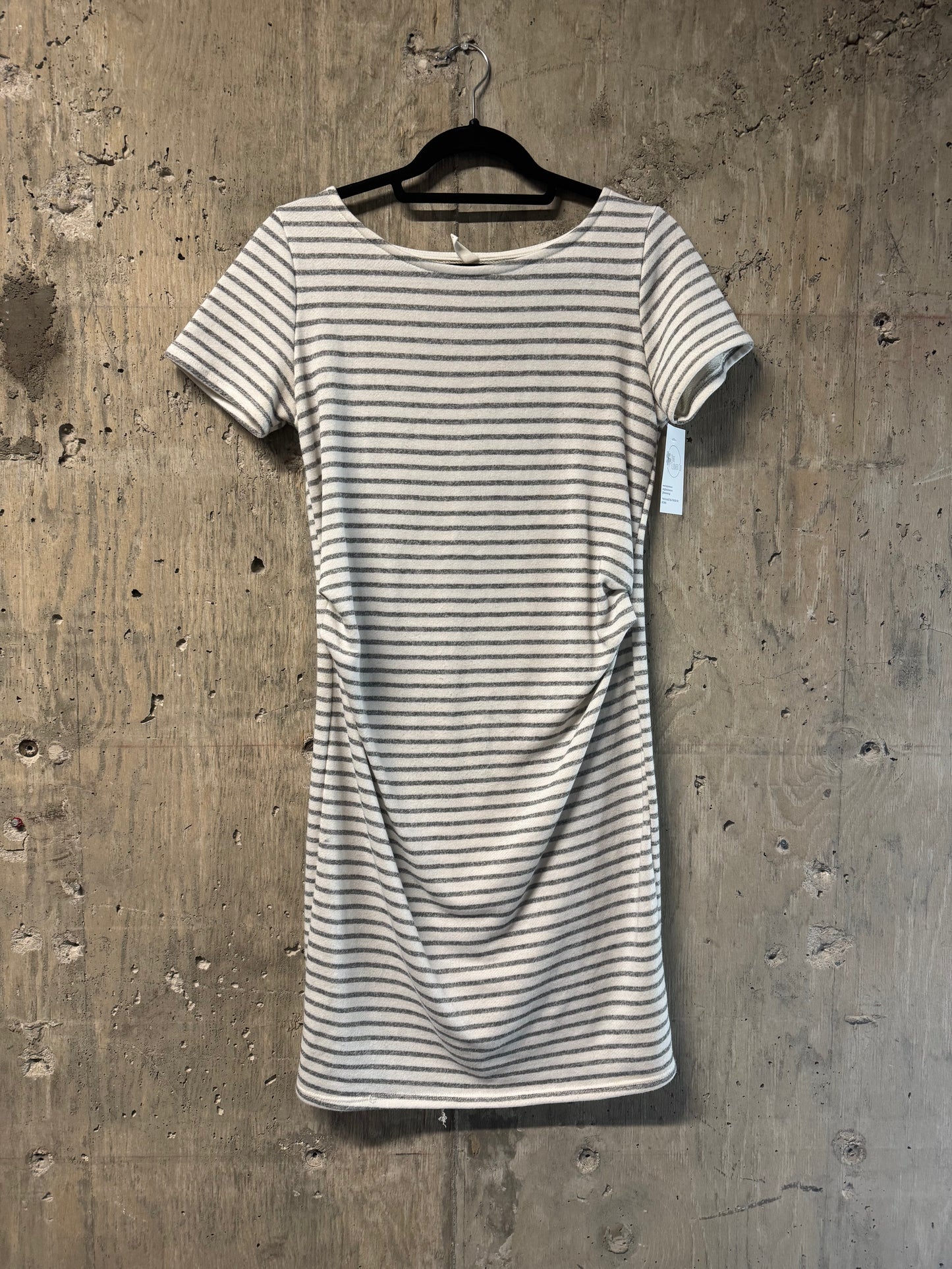 Pink Blush Stripe Maternity Dress Medium