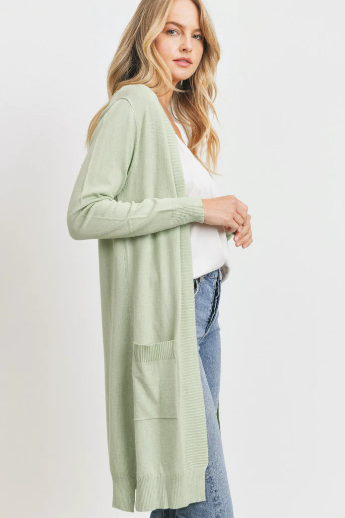 Solid Open Knit Cardigan (2 colors)