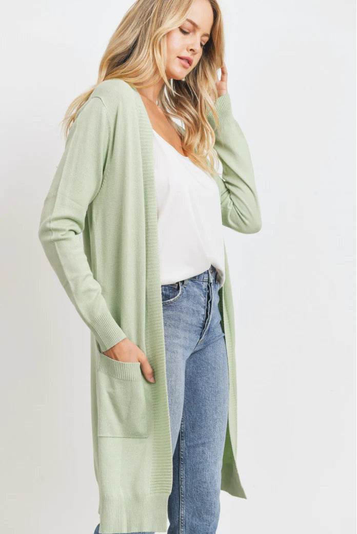 Solid Open Knit Cardigan (2 colors)