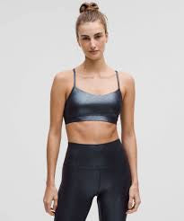 Lululemon Flow Y Nulu Sports Bra Metallic Size 4