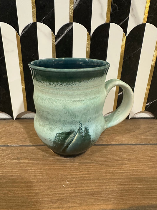 Teal Pottery Mug
