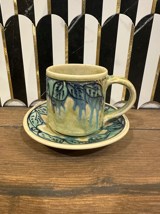 Pottery Cup & Saucer
