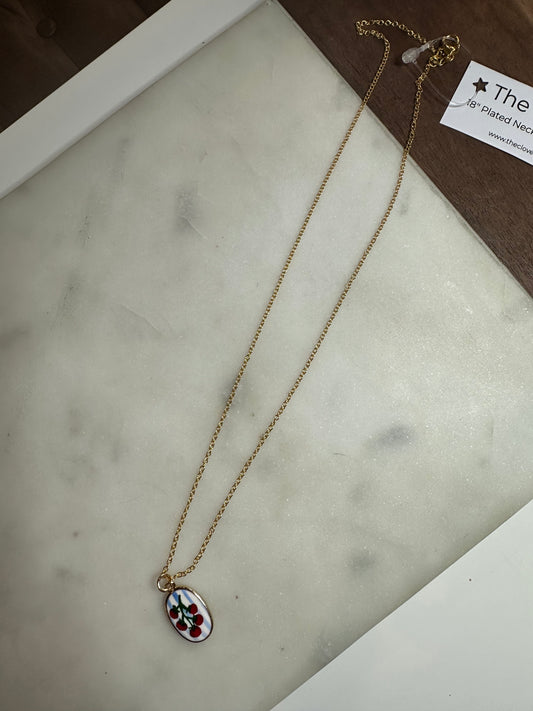 18” Necklace with Tomato Pendant