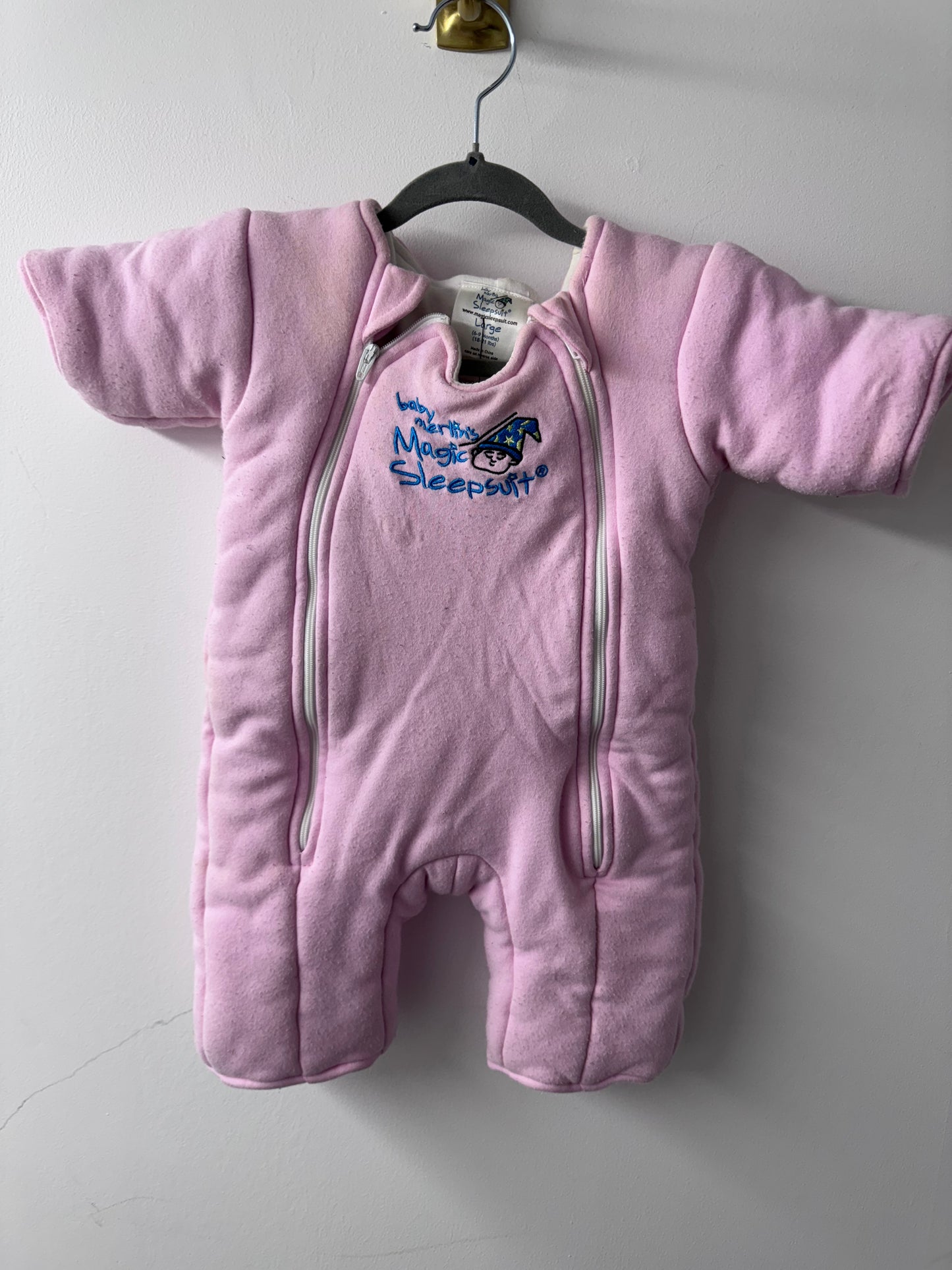 Baby Merlin’s Magic Sleepsuit Pink - Size Large (6/9 Months)