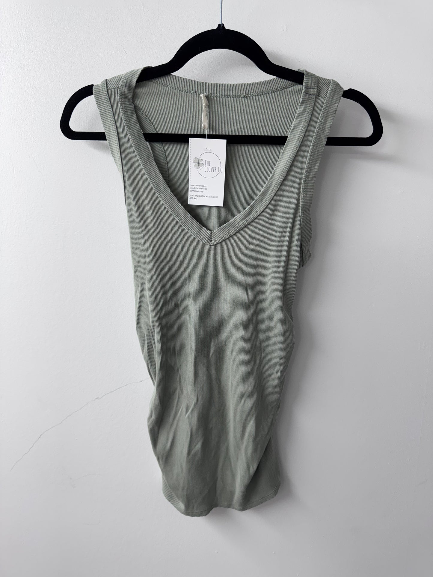 Hello Miz Maternity Ribbed Tank - Size Small