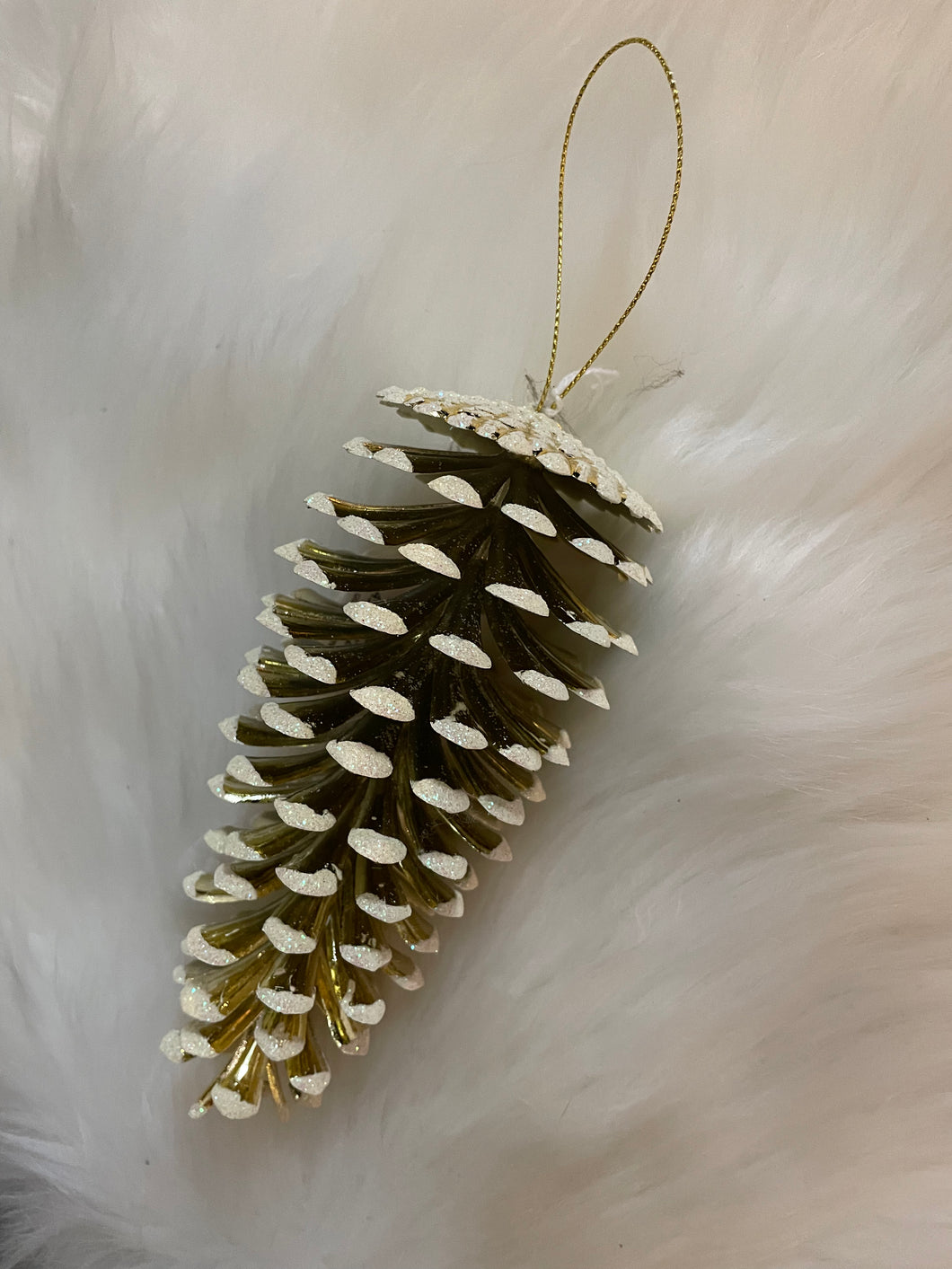 Gold Pine Cone Ornaments