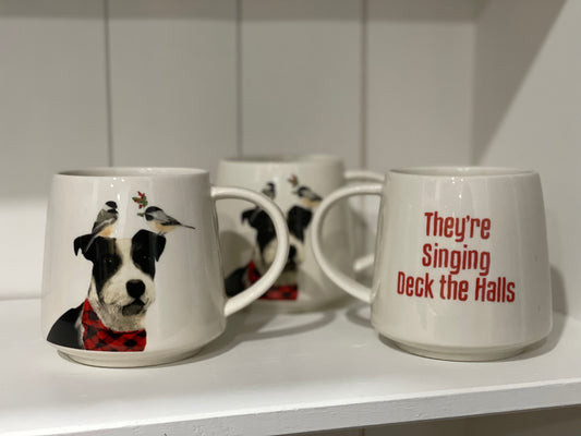 They're Singing Deck the Halls Dog Mug