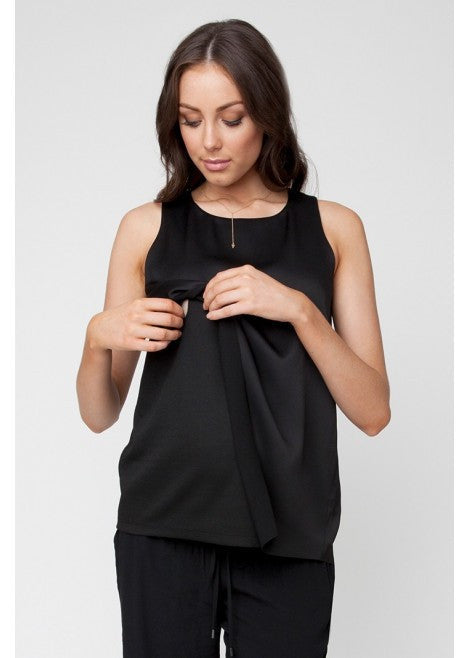 Ripe Maternity & Nursing Assymetric Top sz med