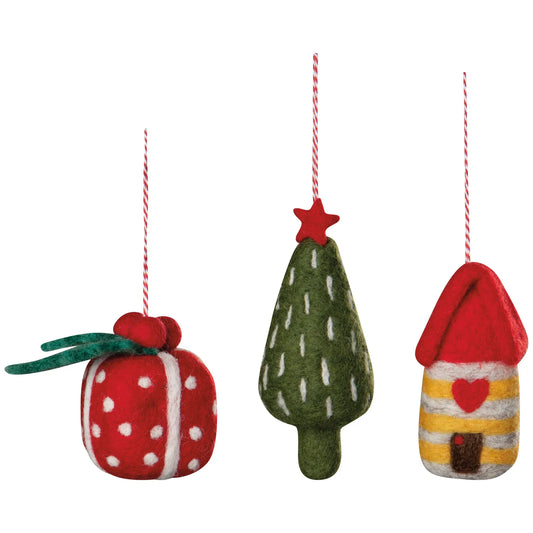 Yuletide Felted Ornaments- Assorted