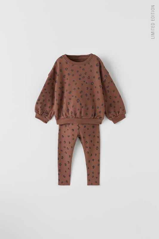 Zara Kids Cheetah Track Suit - Size 18/24 Months