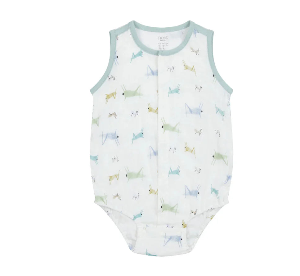 Nest Designs Sleeveless Bamboo Onesie - Size 6/12 Months