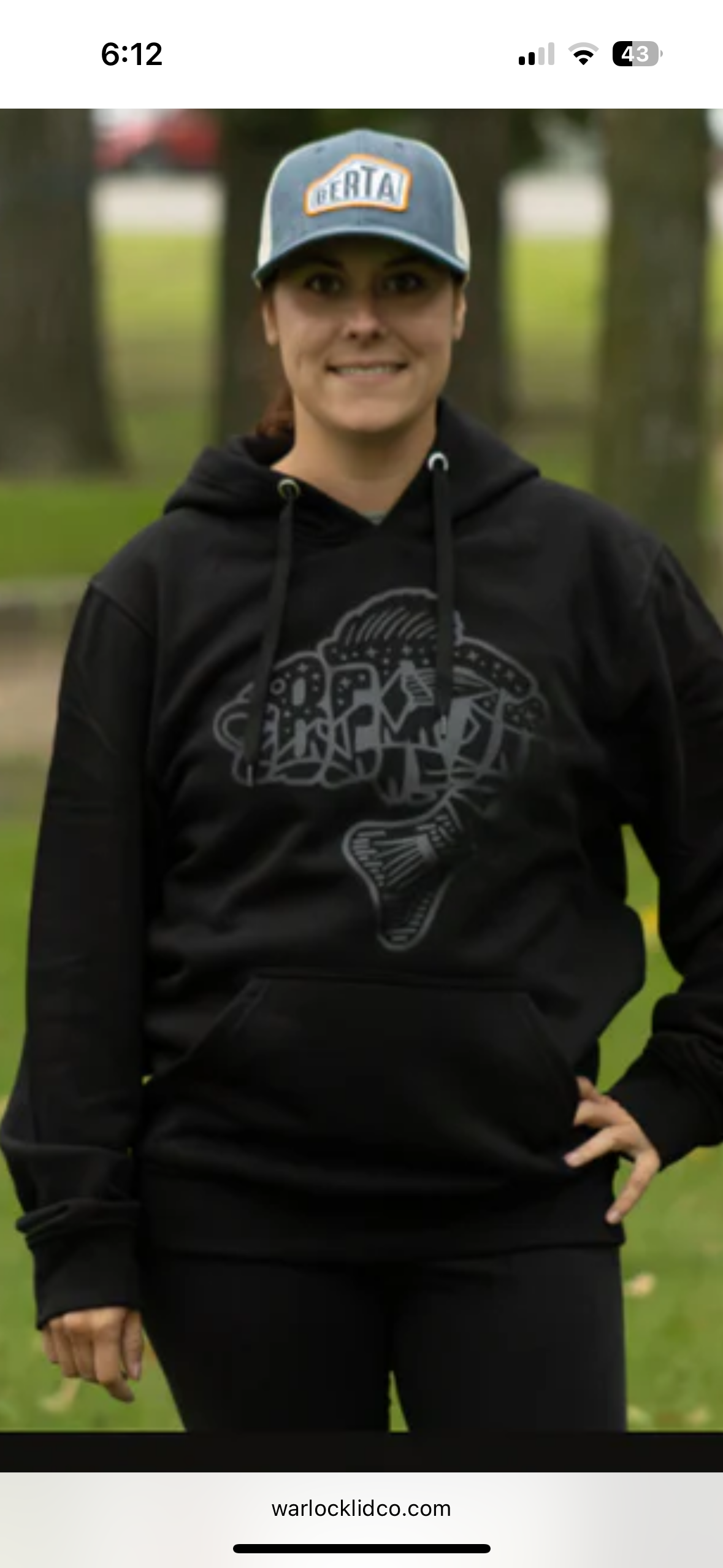 Berta Walleye Blackout Hoodie