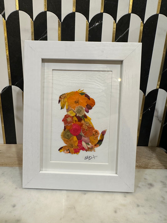 Floral Garden Art - 4x6 Puppy