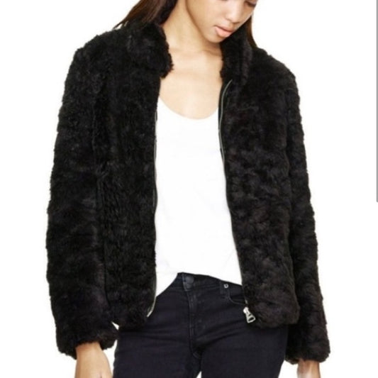 Wilfred Free Black Teddy Jacket