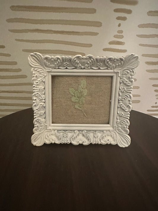 Needle and Fern - Embroidered  Light Eucalyptus Leaves