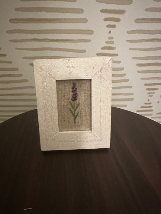 Needle and Fern - Embroidered Lavender Stem