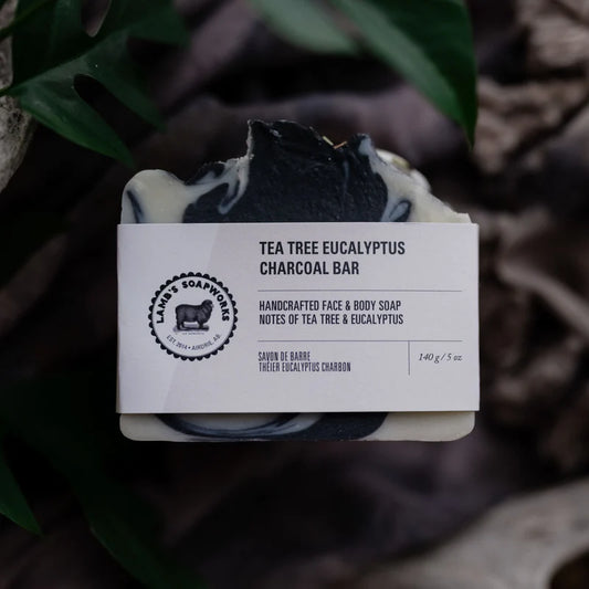 Lamb Soapworks Tea Tree Eucalyptus Charcoal Soap Bar