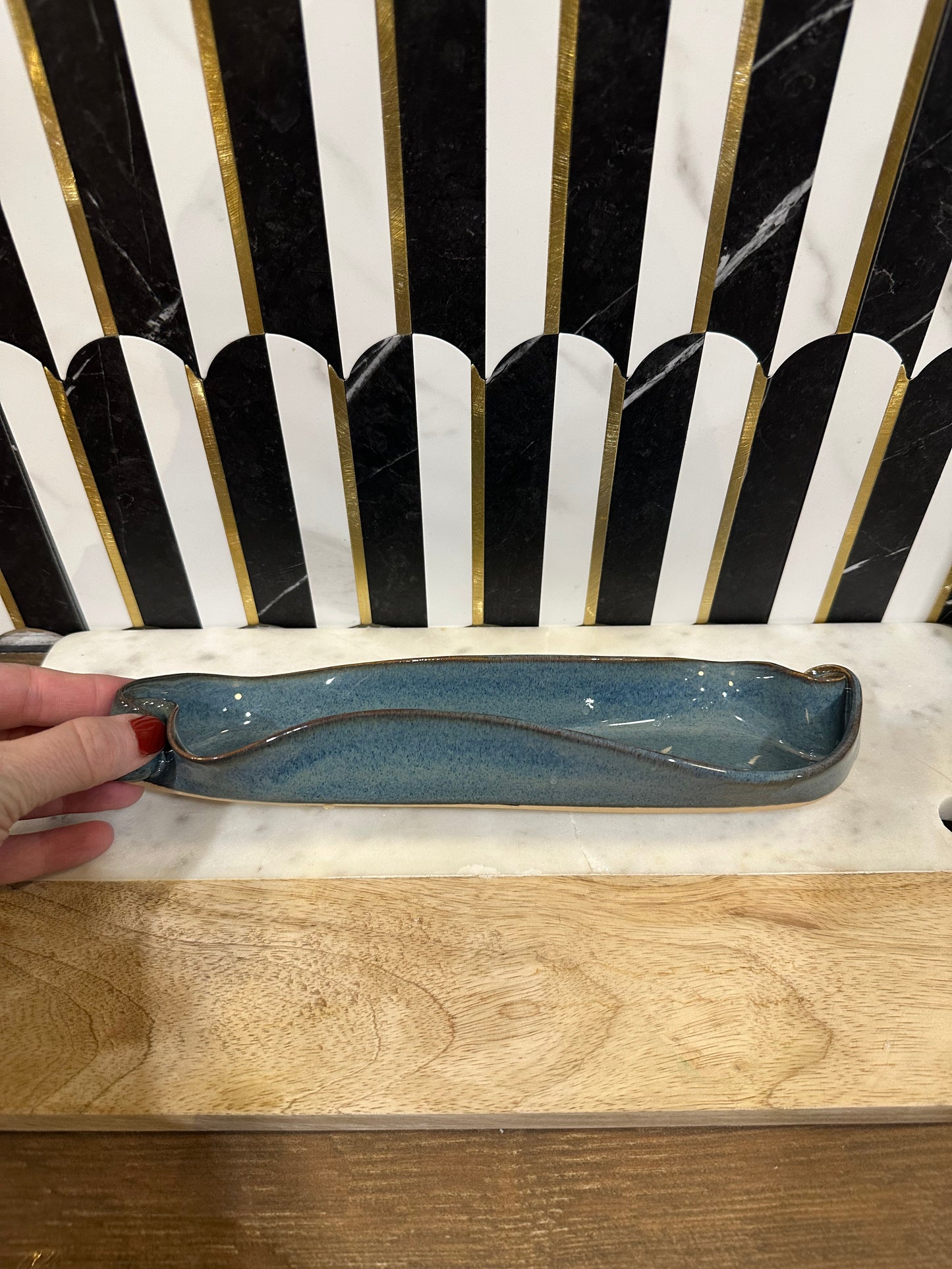 Pottery Pickle/Serving Dish