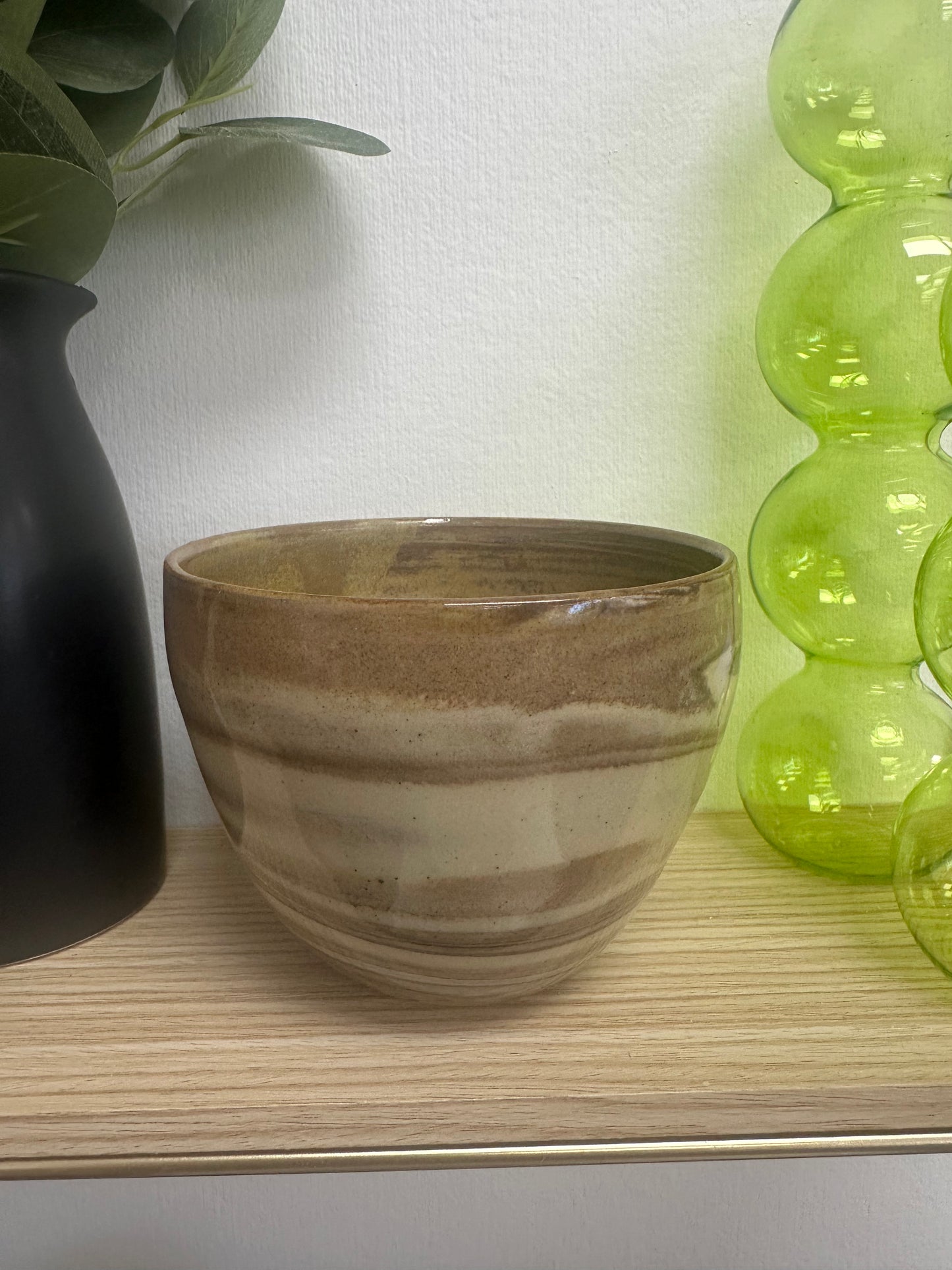 Small Brown Pottery Bowl