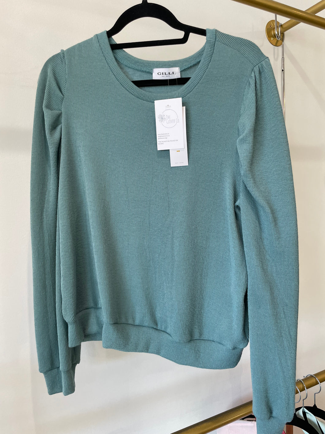 Long Sleeve Top with Puff Sleeves
