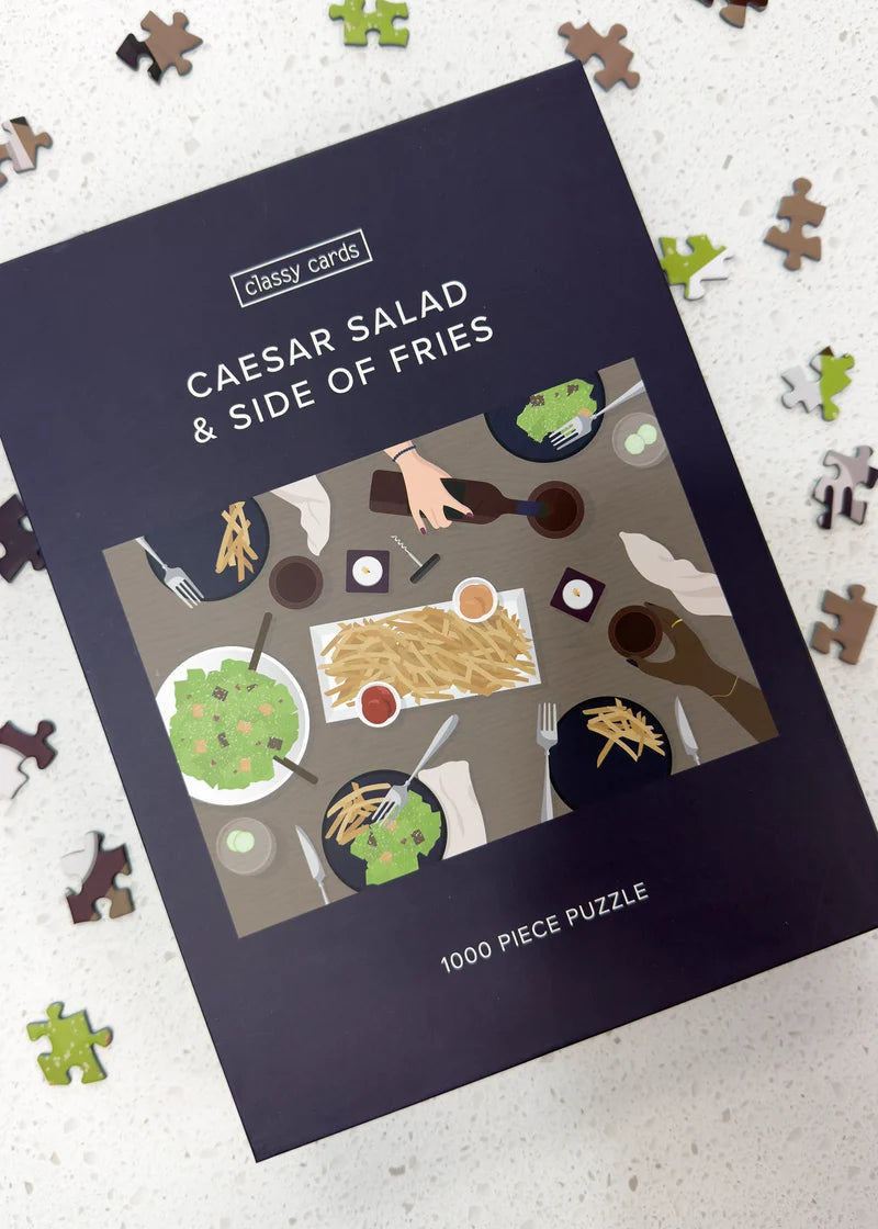 Classy Cards - Cesar Salad and Side of Fries Puzzle