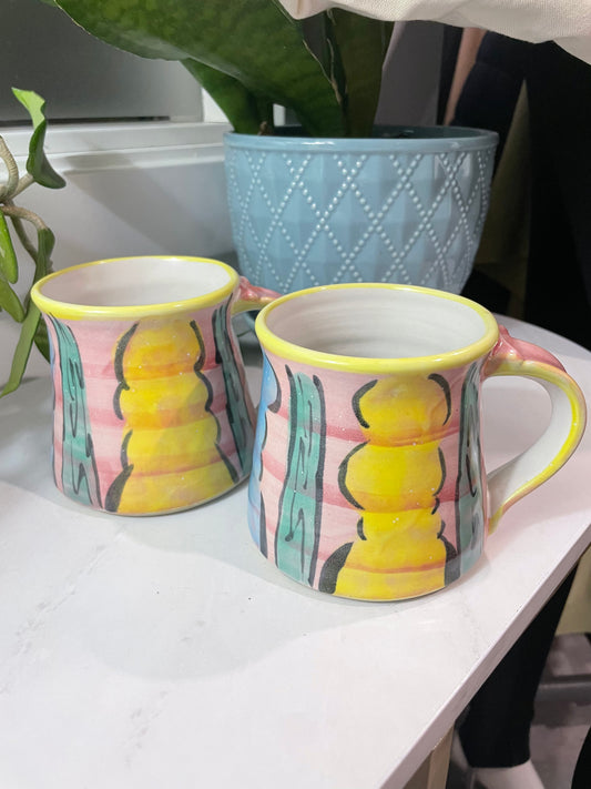 Set of 2 Pottery Mugs