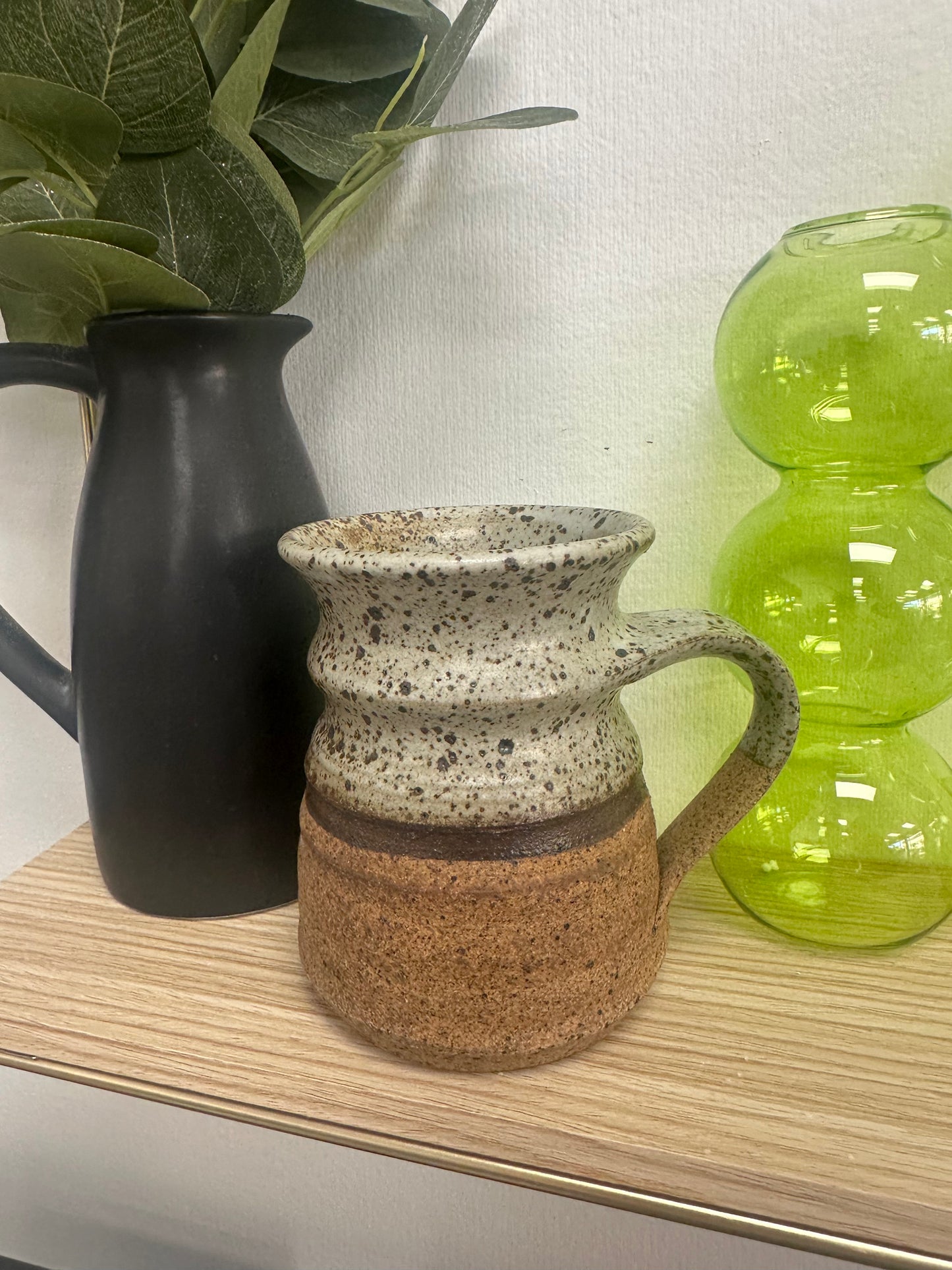 Pottery Mug with Brown Stripe