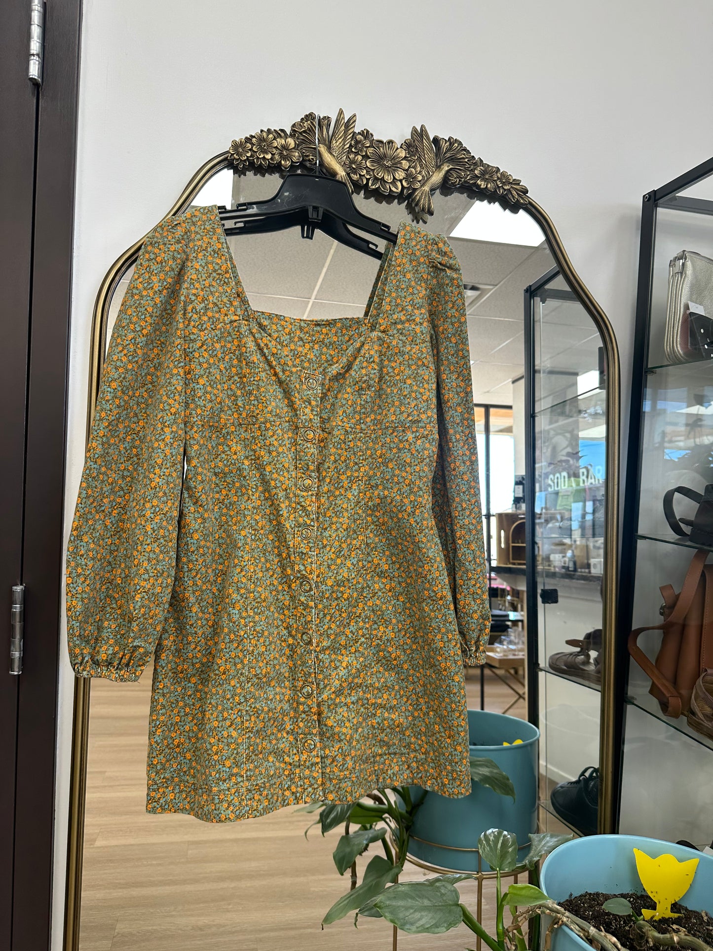 Corduroy Long Sleeve Dress Sz Small