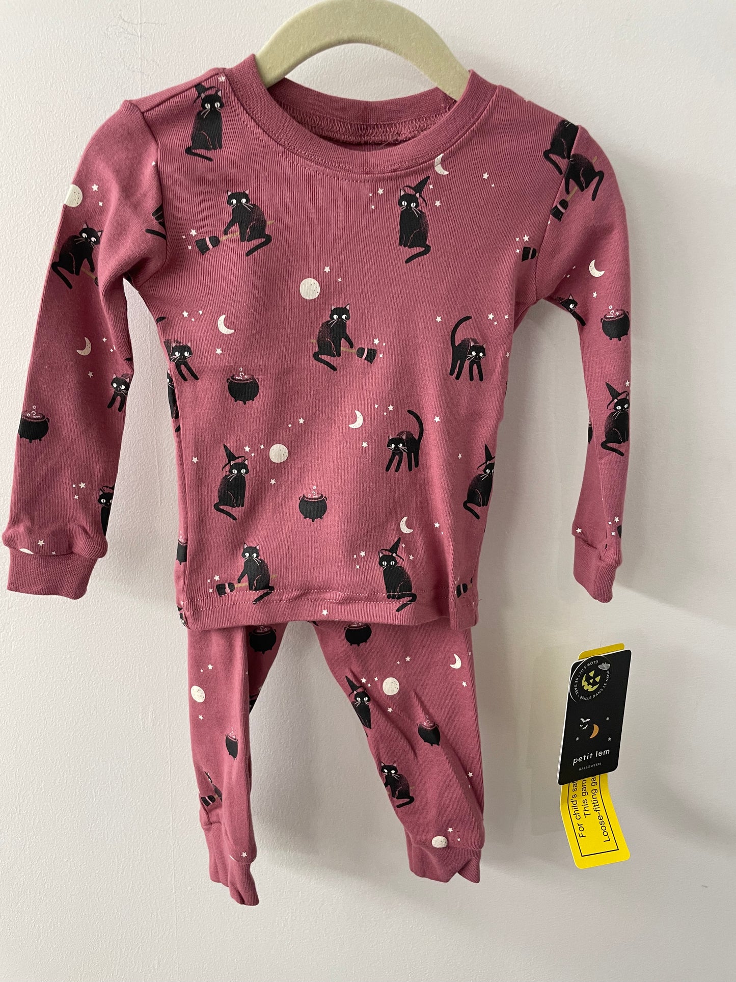 Petit Lem Cat Halloween Pajamas Sz 12m