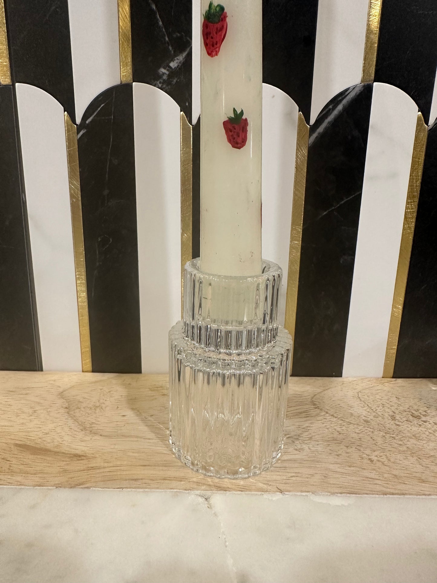 Ribbed Taper Candle Holder
