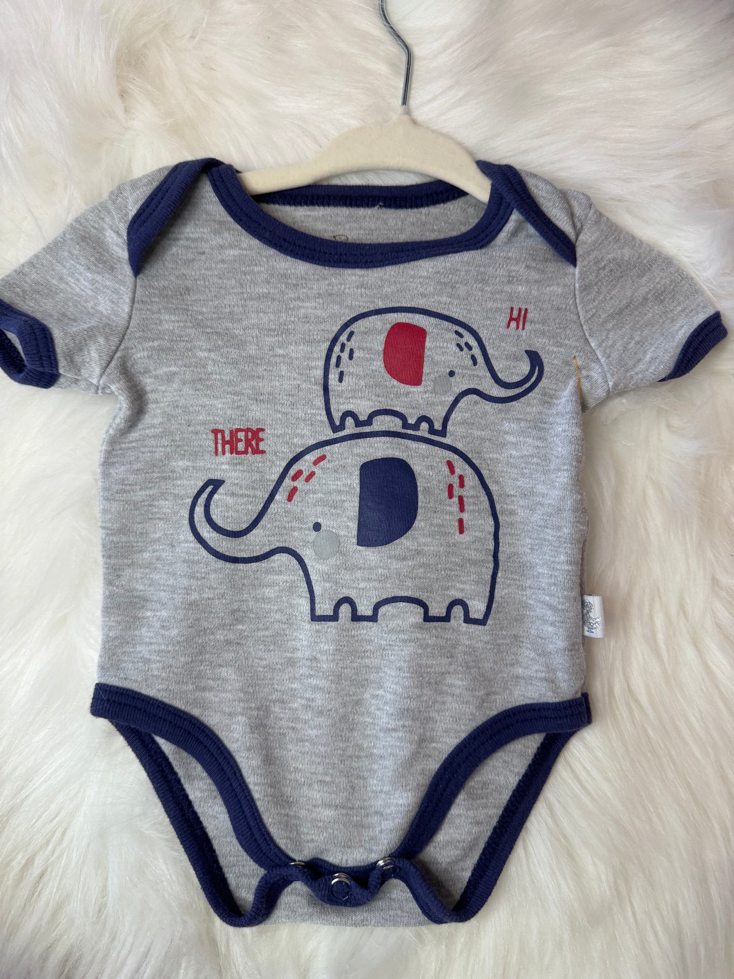 Elephant Onesie - 0/3 Months