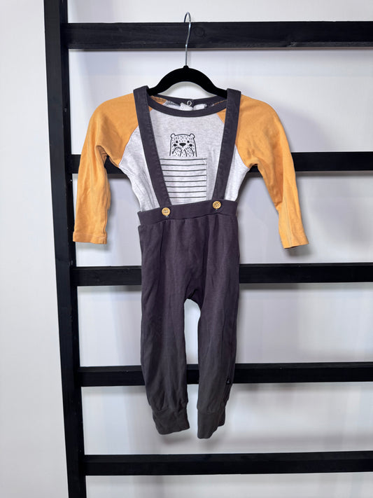 Deux Par Deux Two Piece Overall Set - 18 Month