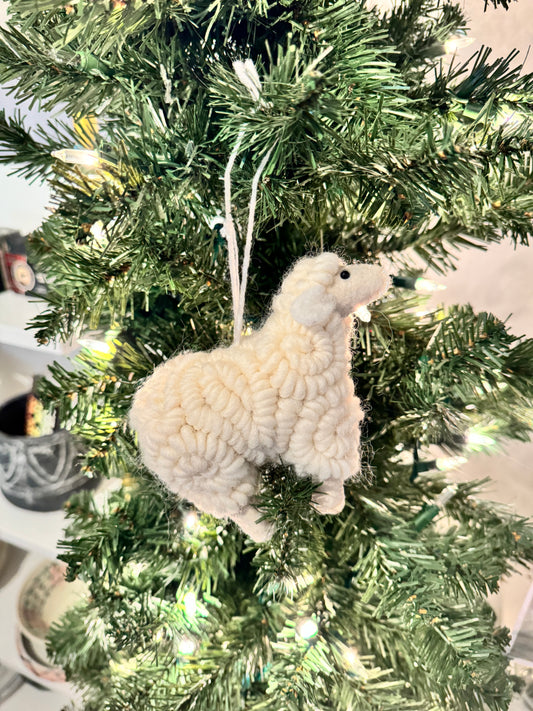 Wool Sheep Ornament