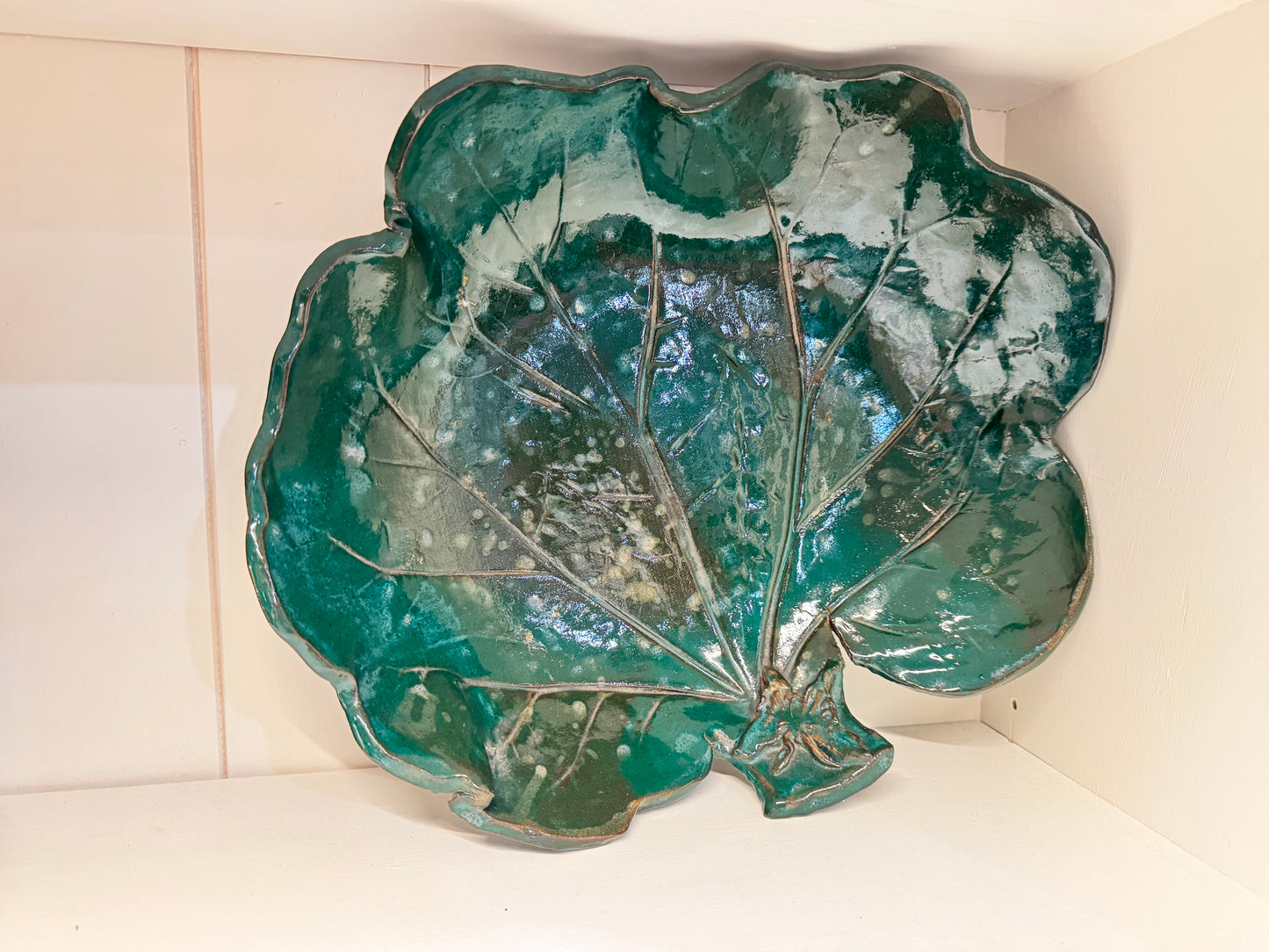 Large Leaf Pottery Platter