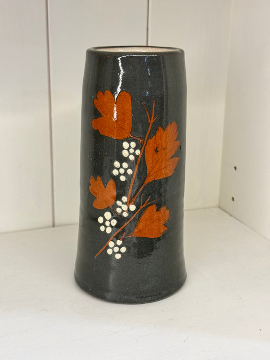 Pottery Vase - Leaf/Buds