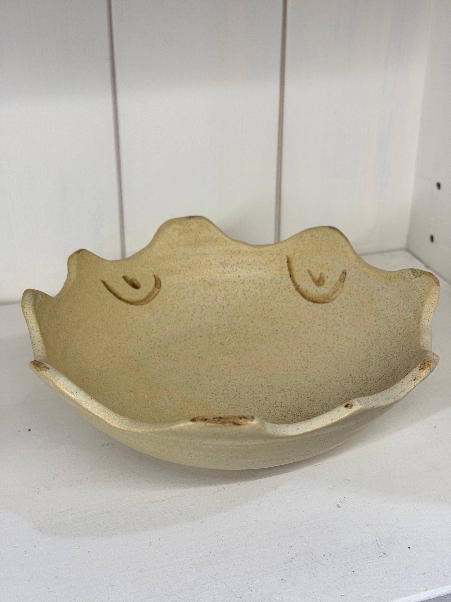 Wavy Pottery Bowl