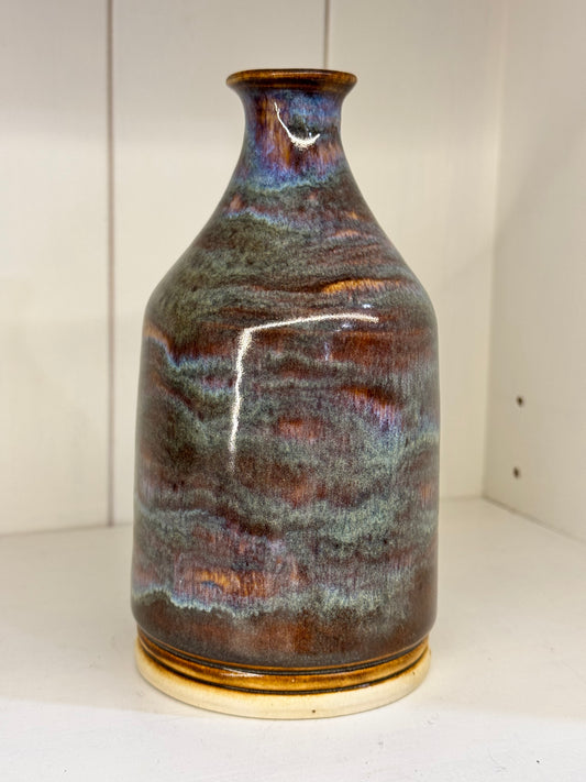 Marbled Pottery Bud Vase