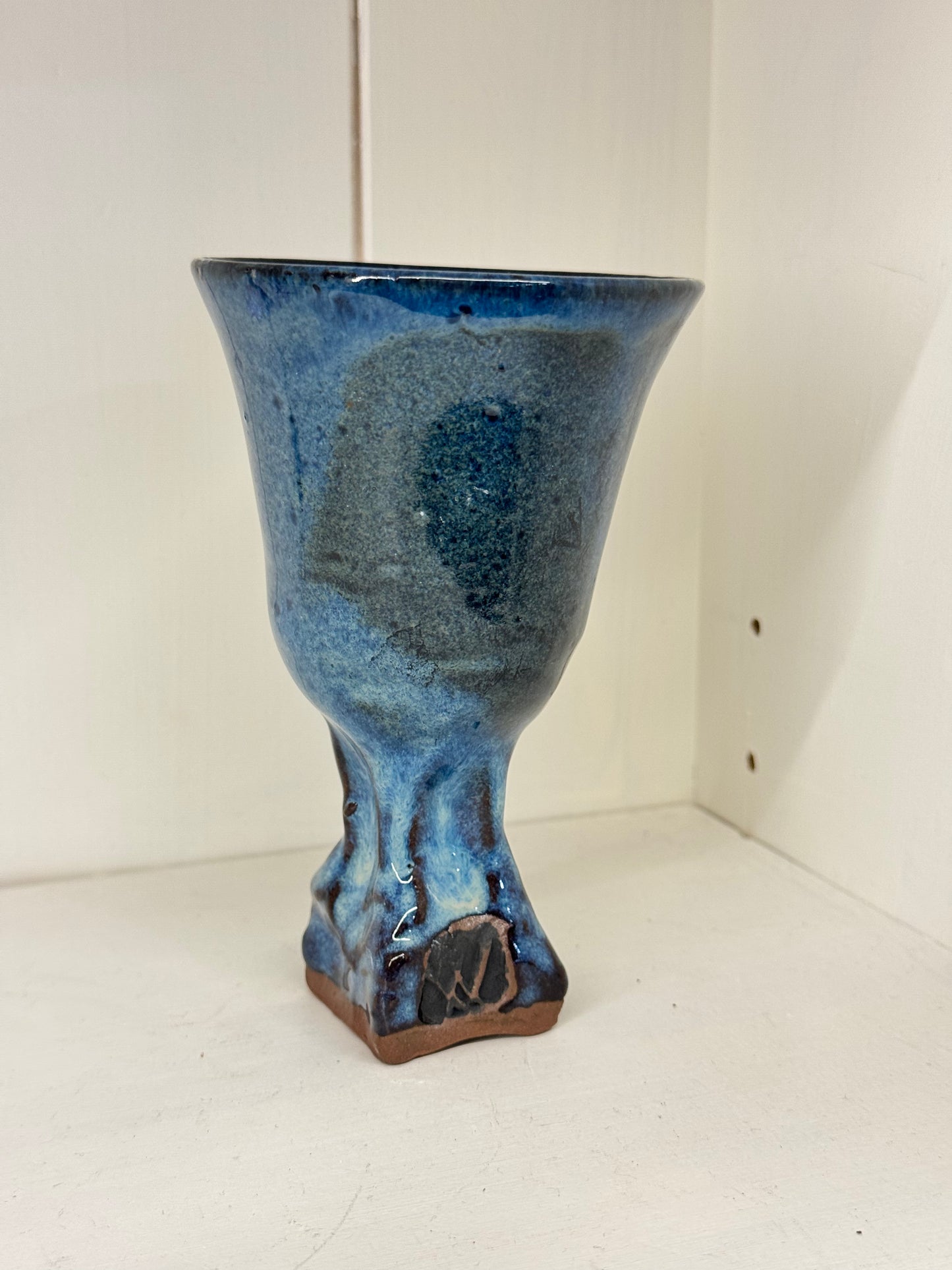 Blue Pottery Goblet #2