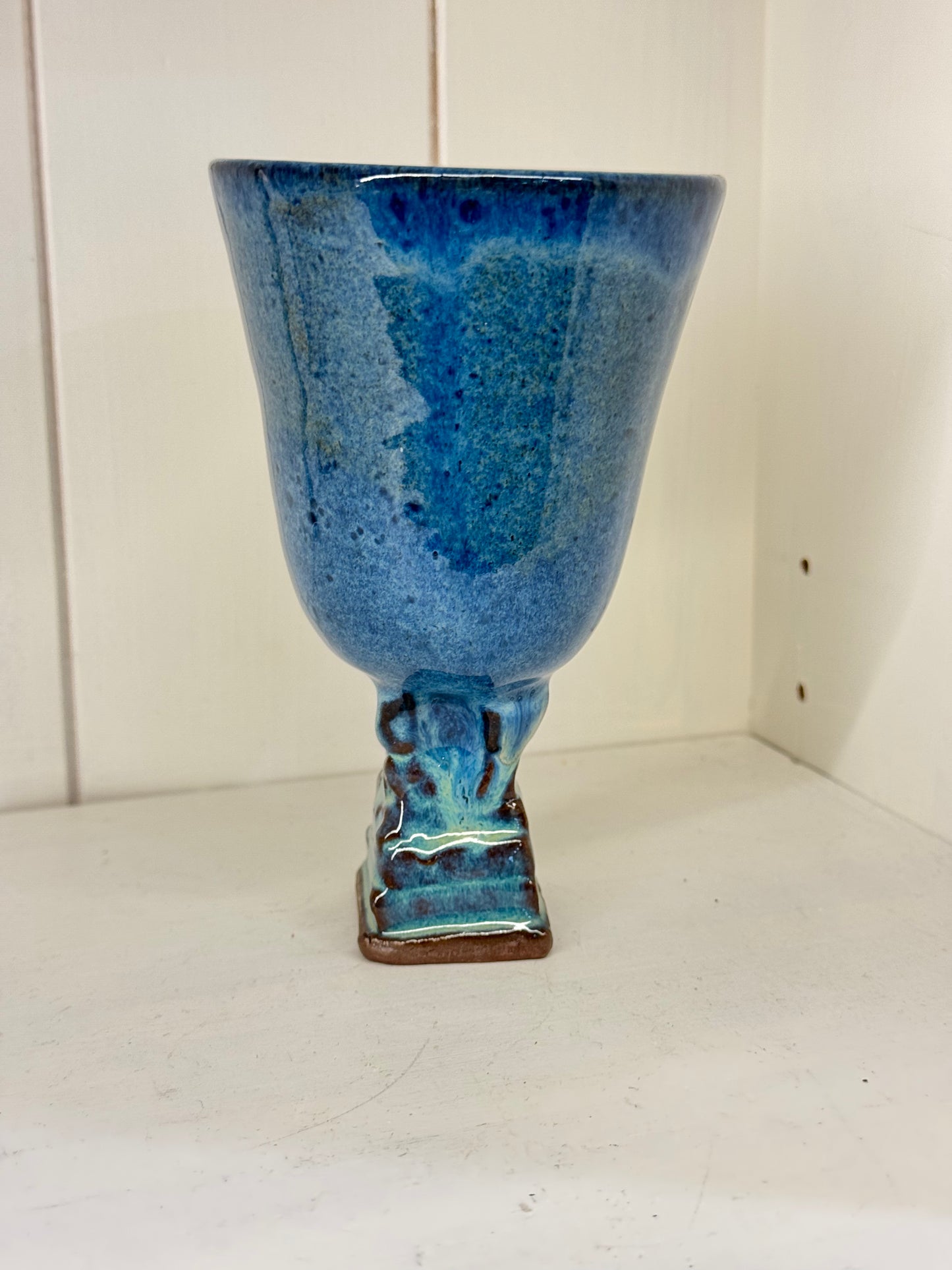 Blue Pottery Goblet #4