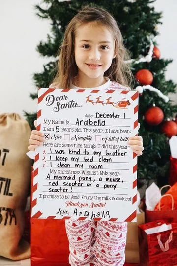 Reusable Christmas Wishlist Sign