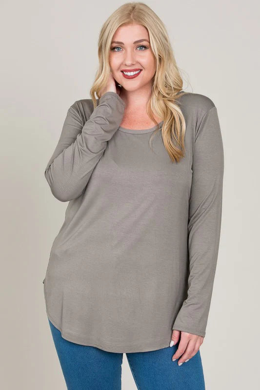 Dark Cocoa Long Sleeve Top