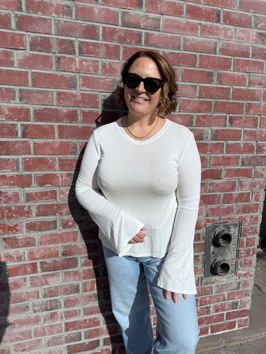Long Sleeve White Top FINAL SALE