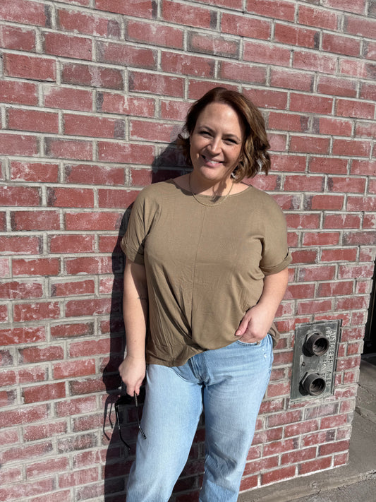 Crepe Knot Top FINAL SALE